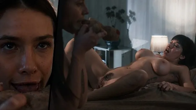 Tutkulu Little Puck'ın büyük göğüsleriyle lezbiyen sikiş ve seks anları